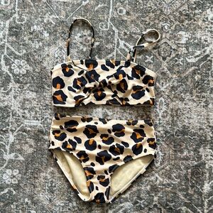 Girls Art Class size M 7/8 Leopard Print Bikini Set